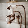 Brushed Bronze Traditional Bath Shower Mixer - Helston
