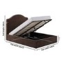 Chocolate Brown Velvet Double Ottoman Bed - Henri 


