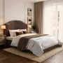 Chocolate Brown Velvet King Size Ottoman Bed - Henri 

