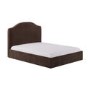Chocolate Brown Velvet King Size Ottoman Bed - Henri 

