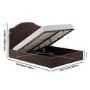Chocolate Brown Velvet King Size Ottoman Bed - Henri 

