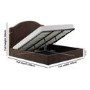 Chocolate Brown Velvet Super King Ottoman Bed - Henri 

