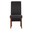 Set of 2 Dining Chairs in Dark Brown Faux Leather - World Furniture Henley