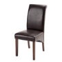 Set of 2 Dining Chairs in Dark Brown Faux Leather - World Furniture Henley