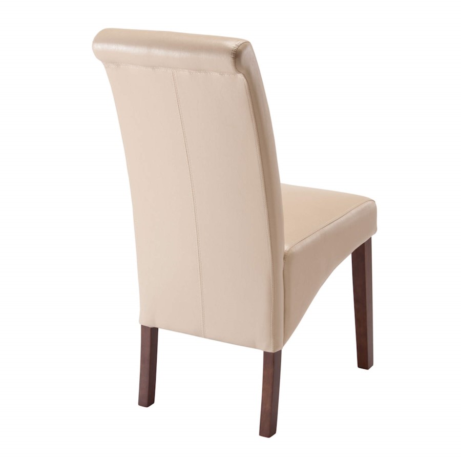 GRADE A1 - World Furniture Henley Dining Chair in Ivory with Dark Legs