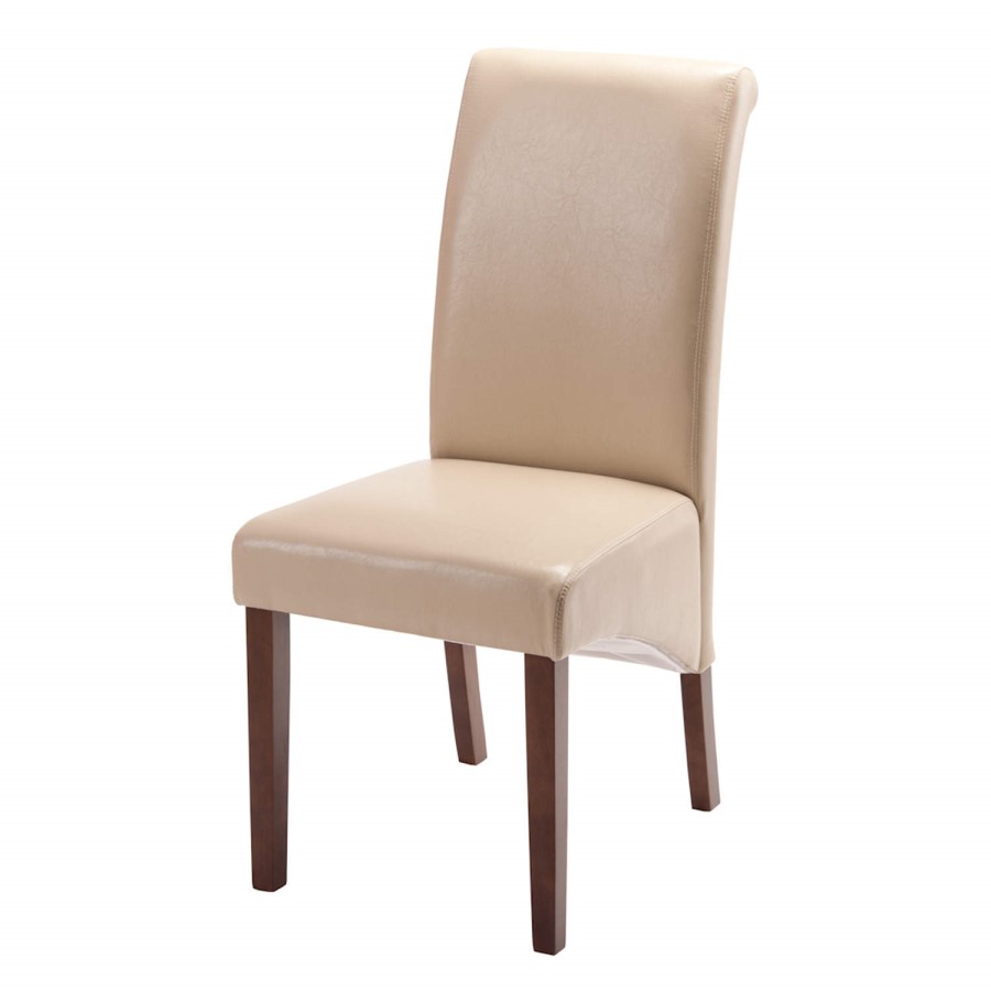 GRADE A1 - World Furniture Henley Dining Chair in Ivory with Dark Legs