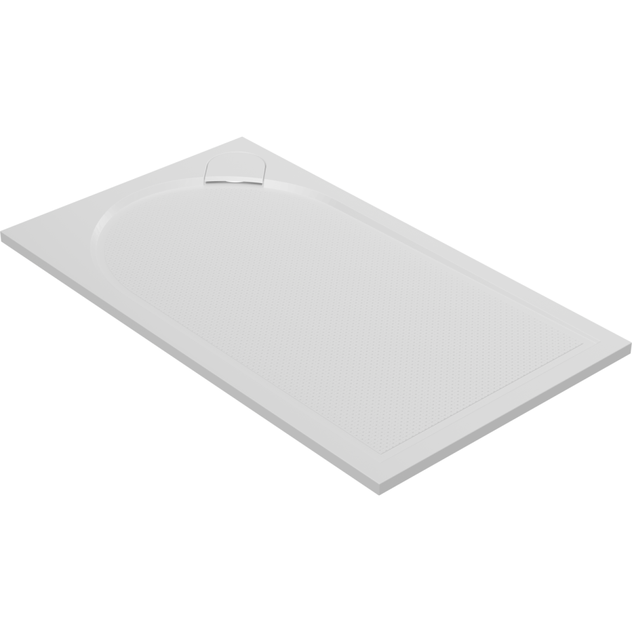 1200x800mm Rectangular Shower Tray – Slimline 30mm – Solid Polymarble– Anti-Slip – White – Hendra