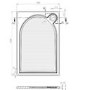 1200x800mm Rectangular Shower Tray – Slimline 30mm – Solid Polymarble– Anti-Slip – White – Hendra