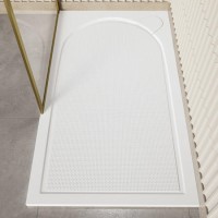 1200x900 Anti-Slip Rectangular Shower Tray 30mm Low-Profile - Slate Cast Marble