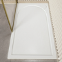 1400x800mm Rectangular Shower Tray – Slimline 30mm – Solid Polymarble – Anti-Slip – White – Hendra