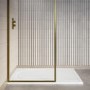 1400x800mm Rectangular Shower Tray – Slimline 30mm – Solid Polymarble – Anti-Slip – White – Hendra