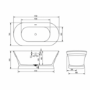 Freestanding Double Ended Bath 1700 x 790mm - Henley