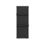 Black Vertical Panel Radiator with Towel Bars 1220 x 452mm - Hesperia