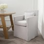 Grey Striped Upholstered Dining Chair - Hettie