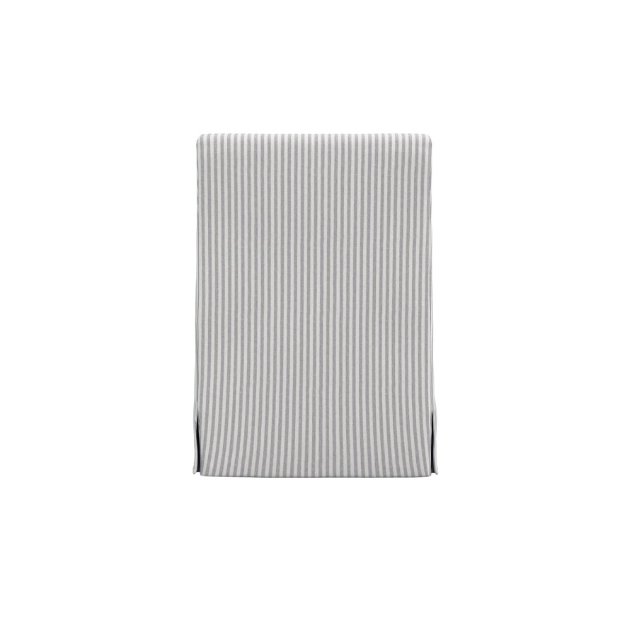 Grey Striped Upholstered Dining Chair - Hettie
