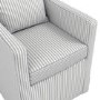 Grey Striped Upholstered Dining Chair - Hettie