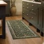 Washable Green Vintage Floral Runner Rug - 220 x 75 cm - Country Paisley - Origins
