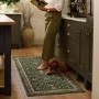 Washable Green Vintage Floral Runner Rug - 220 x 75 cm - Country Paisley - Origins