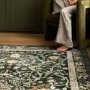 Washable Green Vintage Floral Rug - 185 x 120 cm - Country Paisley - Origins