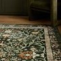 Washable Green Vintage Floral Rug - 185 x 120 cm - Country Paisley - Origins
