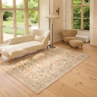 Washable Green and Orange Vintage Floral Rug - 230 x 160 cm - Country Paisley - Origins