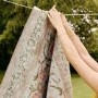 Washable Green and Orange Vintage Floral Rug - 230 x 160 cm - Country Paisley - Origins