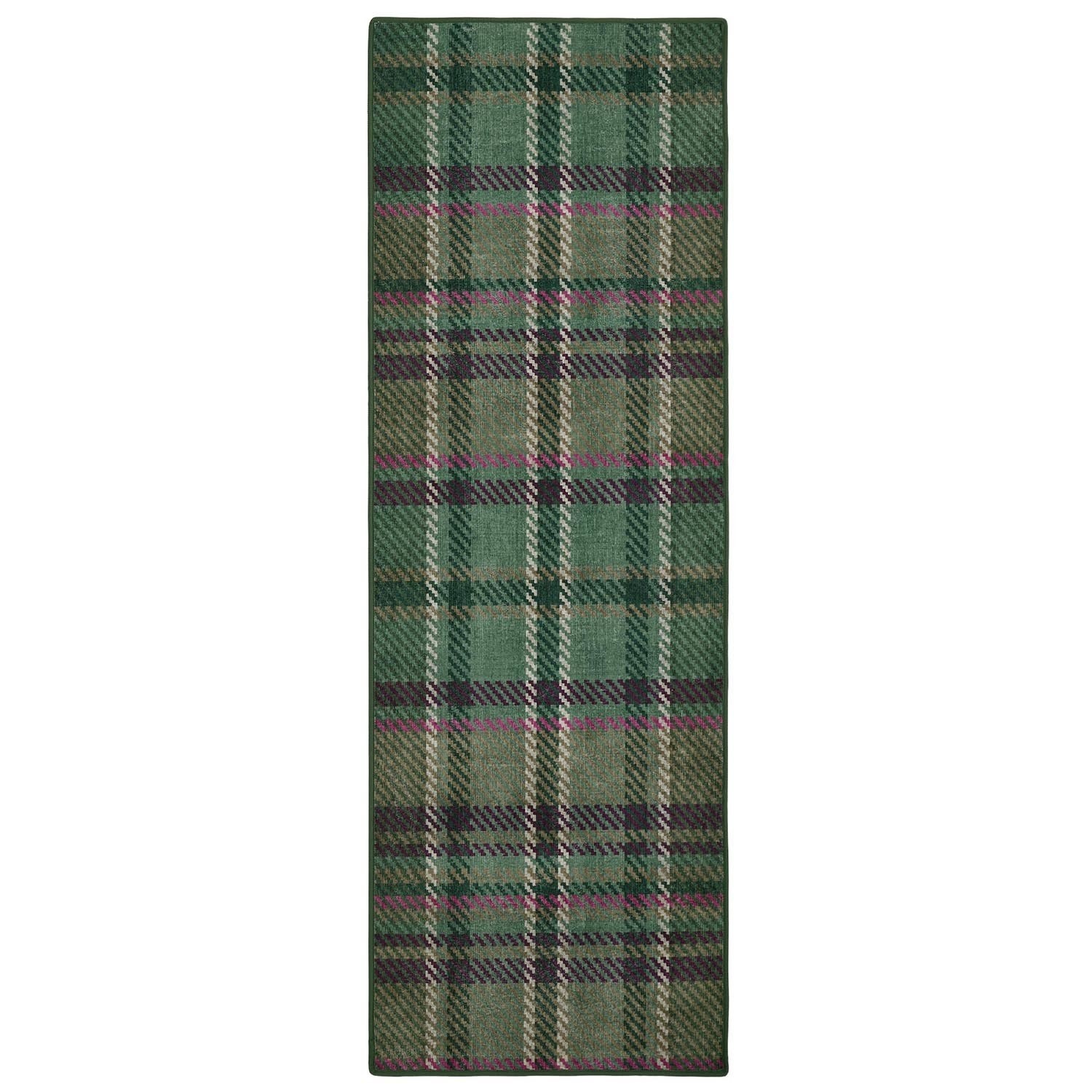 Washable Plaid Runner Rug 220 x 75 cm Isla Origins