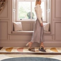 Washable Multi-Coloured Geometric Rug - 185 x 120 cm - Eclipse - Origins