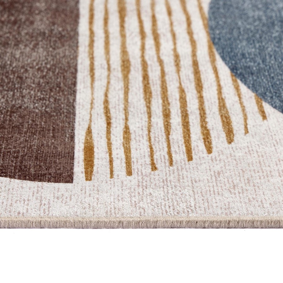 Washable Multi-Coloured Geometric Rug - 185 x 120 cm - Eclipse - Origins