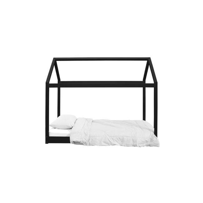 House Single Bed Frame in Black - Hickory - LPD