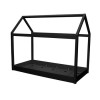 House Single Bed Frame in Black - Hickory - LPD