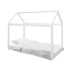 House Single Bed Frame in White - Hickory - LPD