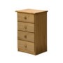 Verona Design Ltd Rimini Highsleeper Student Set with 4 Drawer Bedside Cabinet in Antique Pine