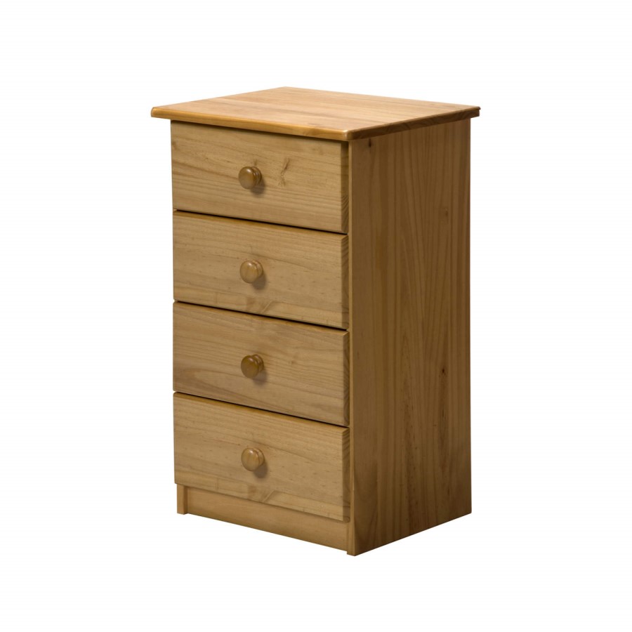 Verona Design Ltd Rimini Highsleeper Student Set with 4 Drawer Bedside Cabinet in Antique Pine