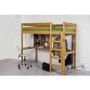 Verona Design Ltd Rimini Highsleeper Student Set with 4 Drawer Bedside Cabinet in Antique Pine