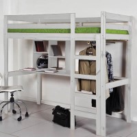 Verona Design Ltd Rimini Highsleeper Student Set in Whitewash Pine