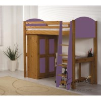 Verona Design Ltd Highsleeper Bed Set in Antique Pine and Lilac