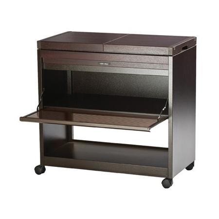 Hostess HL6200DB Connoisseur - Metal and Wood Effect Trolley - Dark Brown