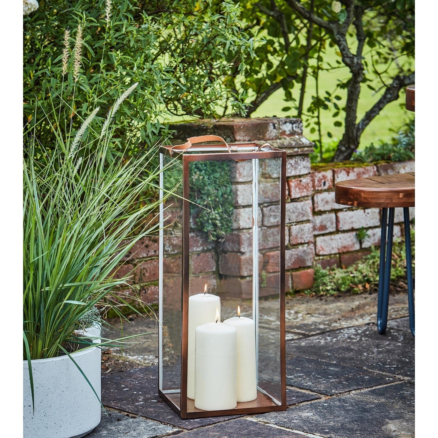 Read more about Ivyline large tall copper outdoor lantern hampton