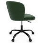 Green Velvet Pleated Swivel Office Chair - Holly