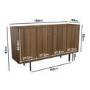 GRADE A1 - Large Walnut Sideboard - 4 Doors - Helmer