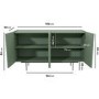 Large Green Sideboard with 4 Doors - Helmer