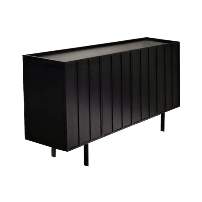 Large Black Oak Sideboard - 4 Doors - Helmer