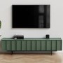 Large Green TV Unit with Storage - TV's up to 70" - Helmer