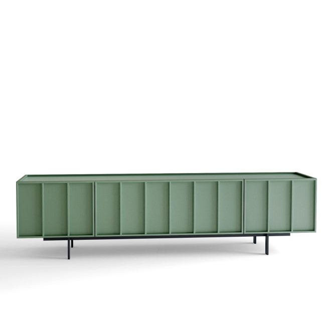 Large Green TV Unit with Storage - TV's up to 70" - Helmer