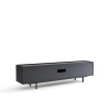 Wide Black Oak TV Stand with Storage - TV&#39;s up to 70&quot; - Helmer