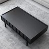 GRADE A1 - Blackened Oak Coffee Table with 2 Drawers - Helmer
