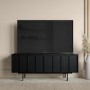 Small Black Oak TV Stand with Storage - TV's up to 50" - Helmer