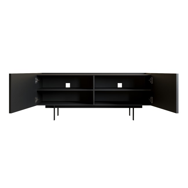 Small Black Oak TV Stand with Storage - TV's up to 50" - Helmer