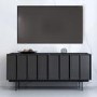 GRADE A1 - Black Oak Two Door TV Unit - TV's up to 50" - Helmer